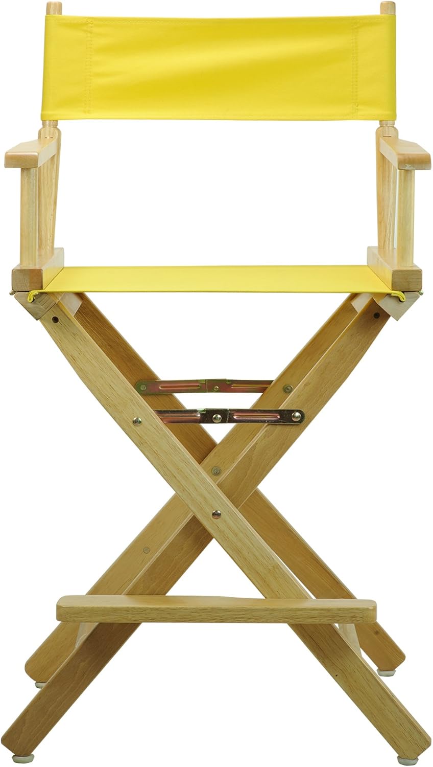 Casual Home 24" Director's Chair Natural Frame with Yellow Canvas, Counter Height