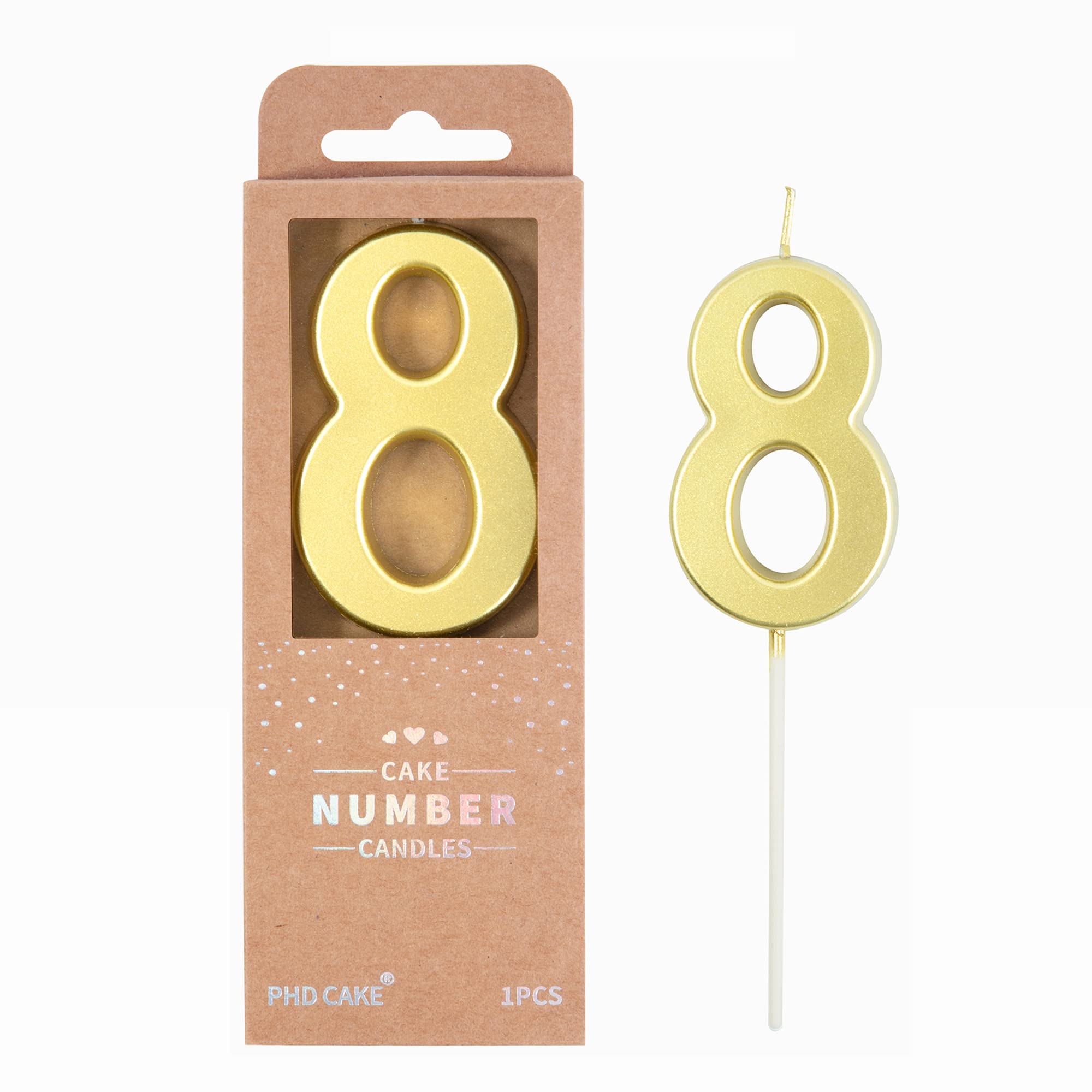 Black Birthday Candles - 2 Number Cake Toppers -19