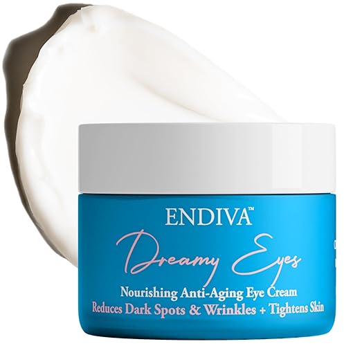 ENDIVA Crema nutritiva antienvejecimiento para ojos con péptidos, ácido hialurónico y ácido láctico, reduce la apariencia de bolsas debajo de los
