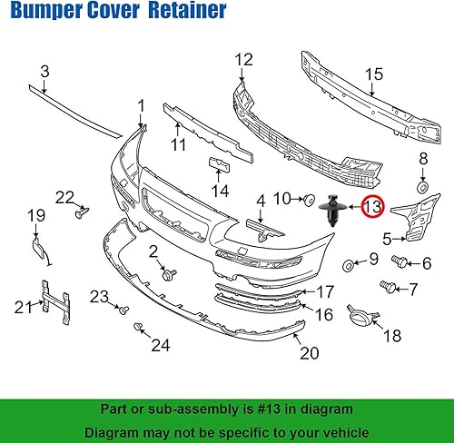 Miniatura 3 de OAUTOO 30 piezas cubierta de parachoques, revestimiento de guardabarros, moldura de maletero y clip de retención tipo empuje para Volvo 3541113 C30