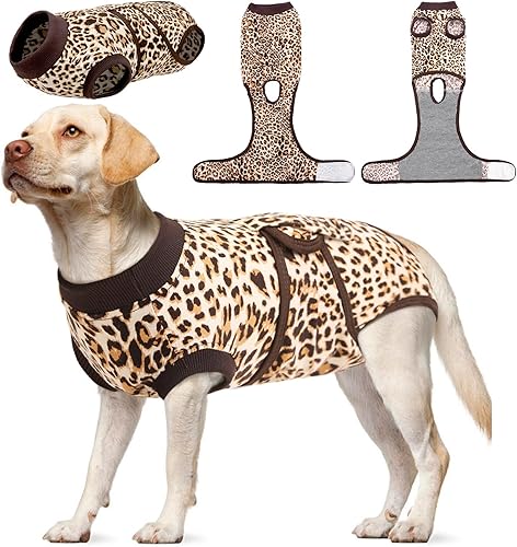 Kuoser Traje de recuperación de cirugía para perros, traje de recuperación para perros machos hembras, mameluco para perro después de una cirugía