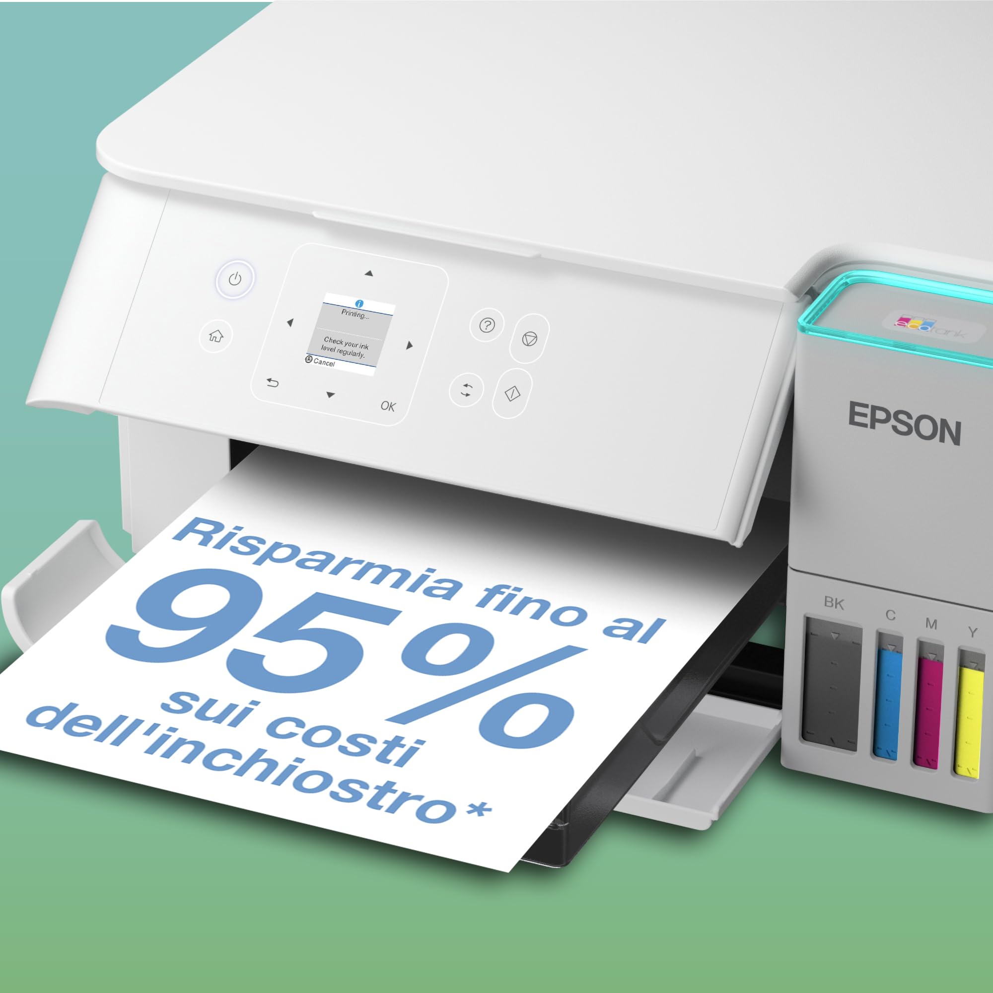 Epson EcoTank ET-2959 Stampante A4 Wi-Fi Stampa Copia Scansione Fronte/Retro LCD 3.7 cm 3 Anni Inchiostro