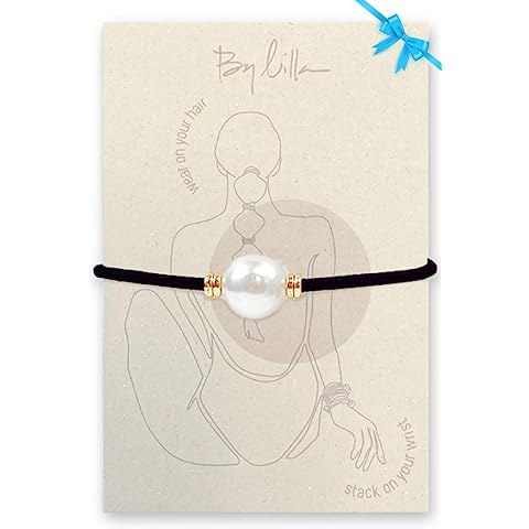 By Lilla Bracelet Hair Ties - Stretchy Hair Tie Bracelets - Decorative Handmade Jewelry for Women’s Wrist and Ponytail