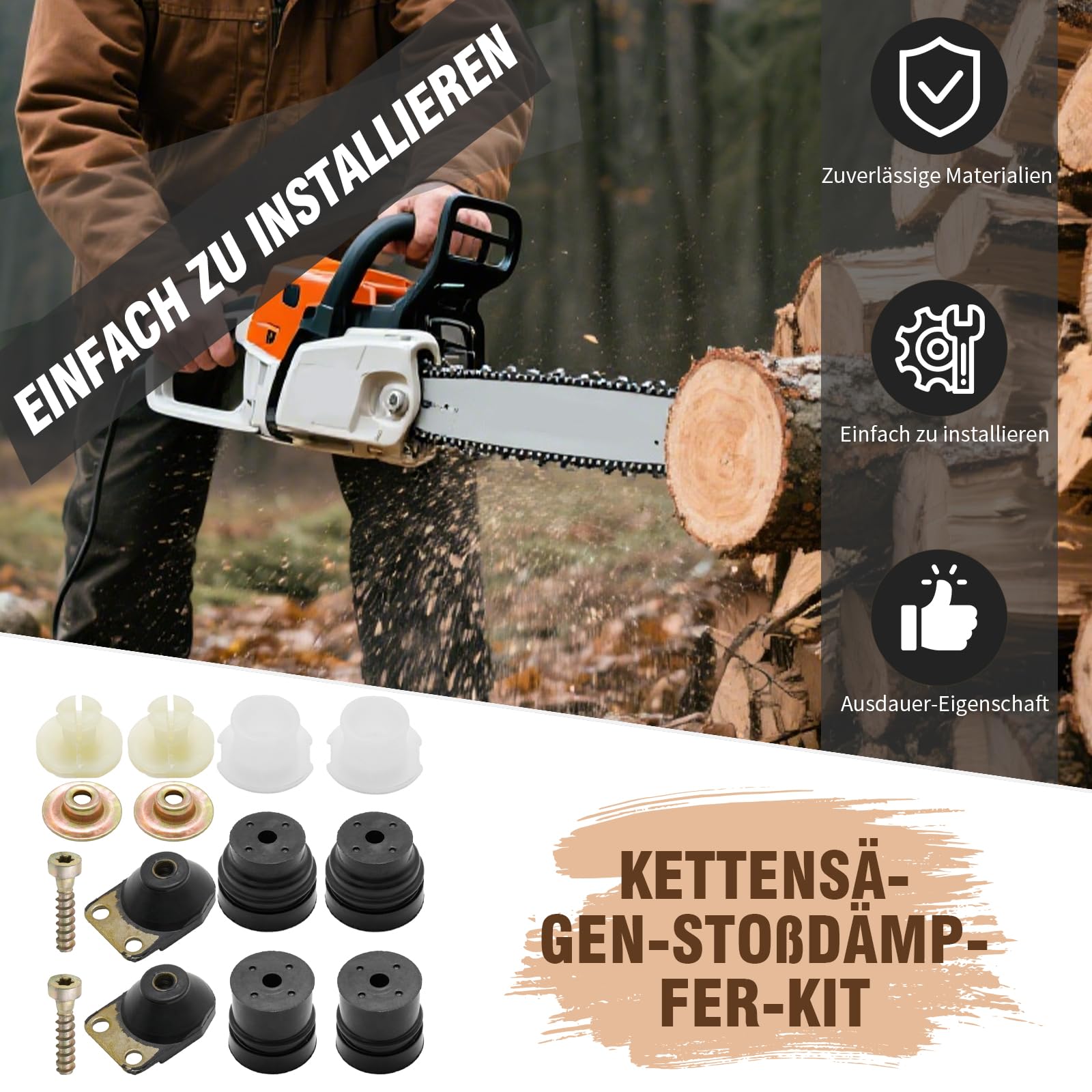 Hoypeyfiy 1121 790 9901 - Set di 7 motoseghe per ammortizzatori di vibrazione, ricambio per Stihl 026 024 MS240 MS260, sostituisce 1121 790 9912