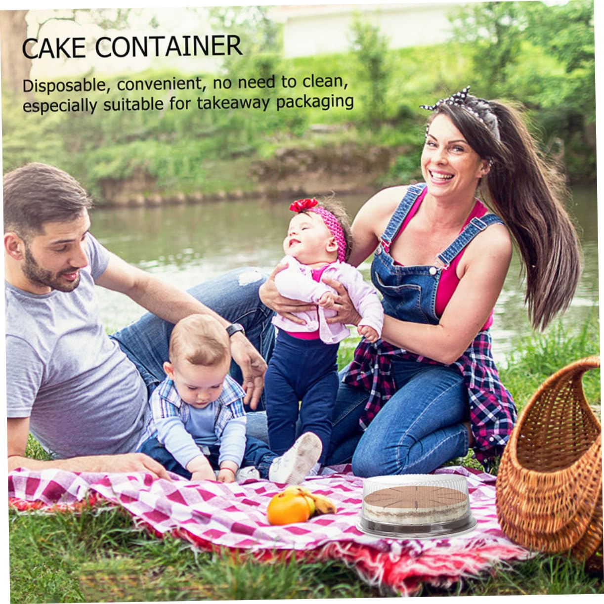 FUNOMOCYA 25 Pcs Round Cake Boxes Plastic Cake Travel Containers Lids for Transport