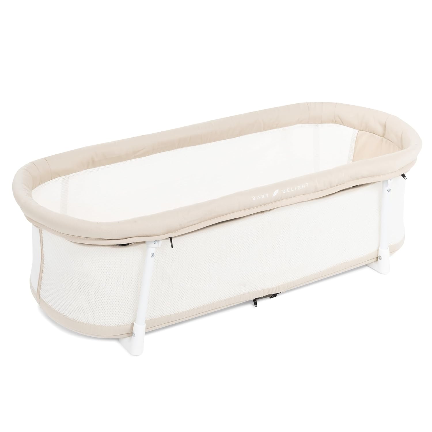 Baby Delight Snuggle Nest Bassinet, Portable Baby Bed, for Infants 0 – 5 Months, Organic Oat