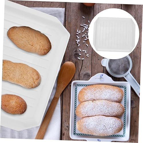 Miniatura 7 de Housoutil Bandeja rectangular de plástico para tocino, para pizza, color blanco, 12 x 16 pulgadas