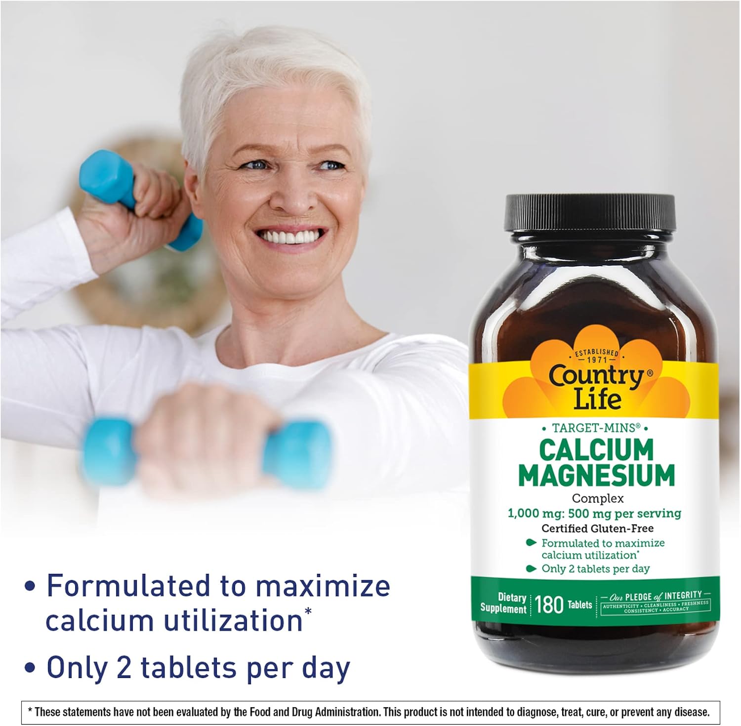 Country Life Target-Mins Calcium Magnesium Complex 1000mg/500mg