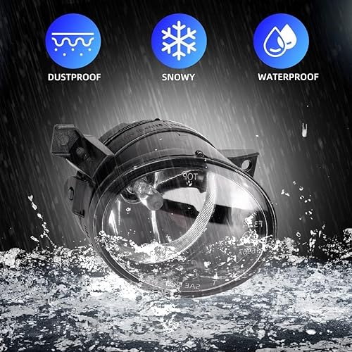 Miniatura 7 de TULALUX Faros antiniebla para Volkswagen GTIVolkswagen Jetta 2006 2007 2008 2009 2010, repuesto premium (VW GTIJetta), 1 par (lente ahumado)