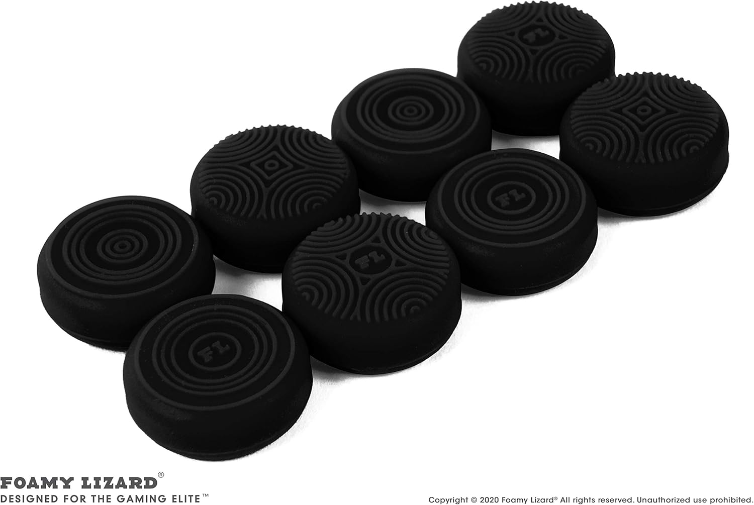 Elite Series 2 Studded Grip Skin for Xbox One Elite Series 2 Controller (NOT for Series X/S/Elite 1) by Foamy Lizard - Sweat Free Silicone w/Flat Top Anti-Slip Studs + 8 QSX-Elite Thumb Grips (Black) - Image 5