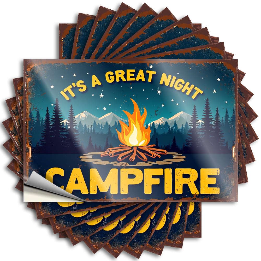 Quote - Sweet Bottle It's A Great Night for A Campfire. for Inside Room Accessories for Men(12X18CM)