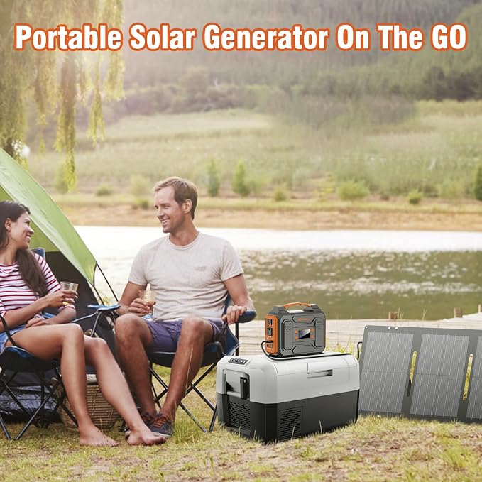 Estación de Energía Solar Portátil ZeroKor de 300 W con Panel Solar Plegable de 60 W, Banco de Energía Solar de 110 V con Tomacorriente CA para Laptop, Dispositivos Inteligentes, Acampada, RV, Vida en Furgoneta y Cortes de Energía miniatura 2
