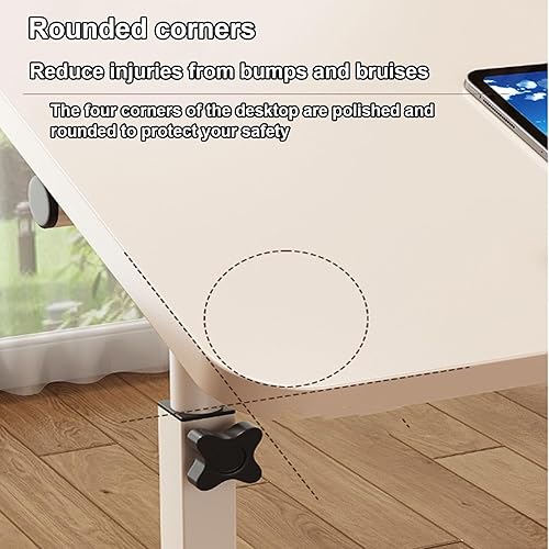 Miniatura 5 de Mesa auxiliar para sala de estar, mesa auxiliar pequeña, mesa auxiliar para sofá móvil con ruedas, elegante mesita de noche en forma de U, altura