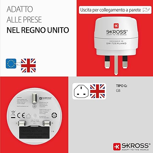Miniatura 4 de SKROSS Adaptador de viaje de país - Europa a Reino Unido