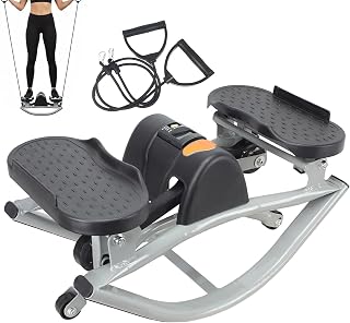 Stepper De Escaleras - Pequeño Ejercitador De Piernas con,Máquina De Step Escalador Rock - para Glúteos Abdominales Core Torso Sala Dormitorio Balcón Oficina Hombres Y Mujeres