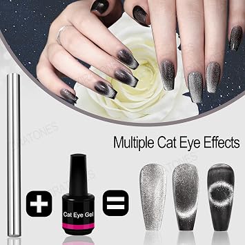 Double-Head Nail Magnet with Heart Shaped Cat-Eye Tool, Multifunctional Cat Eye Gel Nail Polish Magnet Pen, 3D Magnetic Nail Polish Stick for Home DIY, Salon, Studio, Nail Art Design Tools
