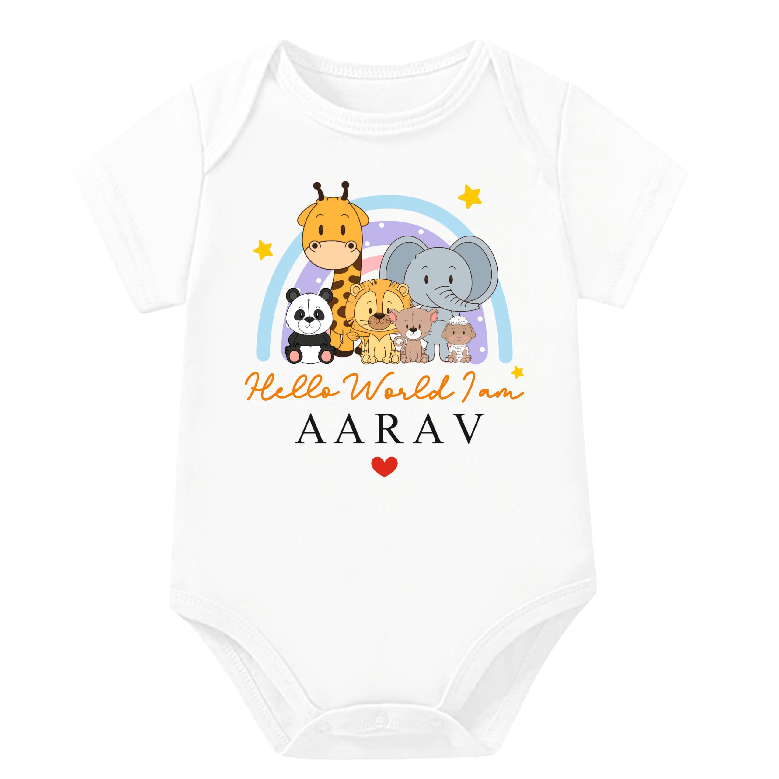 lillypupp Cute Personalised name pure cotton newborn romper dress for boys girls | (0-3-6-9-12 months)-picture-17