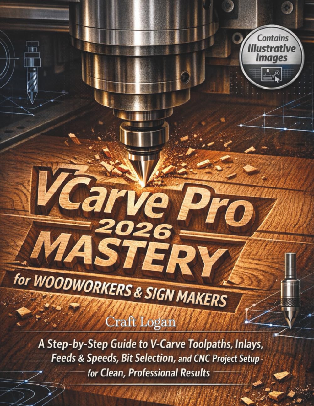 VCarve Pro 2026 Mastery for Woodworkers & Sign Makers (2026 updated edition): A Step-by-Step Guide to V-Carve Toolpaths, Inlays, Feeds & Speeds, Bit ... Project Setup for Clean, Professional Results      Paperback – March 8, 2026