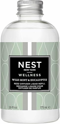 NEST New York - Recambio líquido para difusor de varillas de menta silvestre y eucalipto
