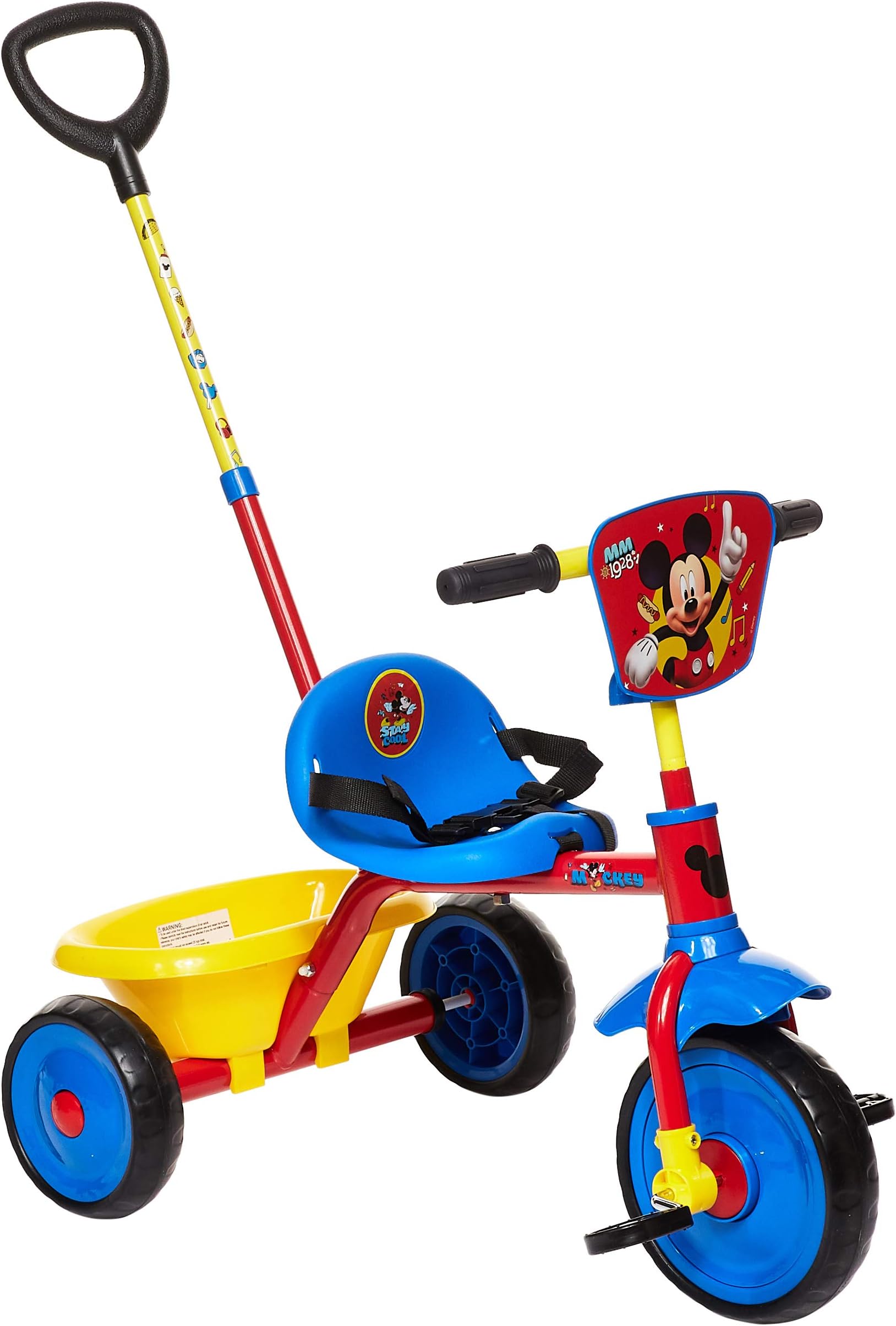Mickey Trike With Push Handle, , Tri-7161Mic