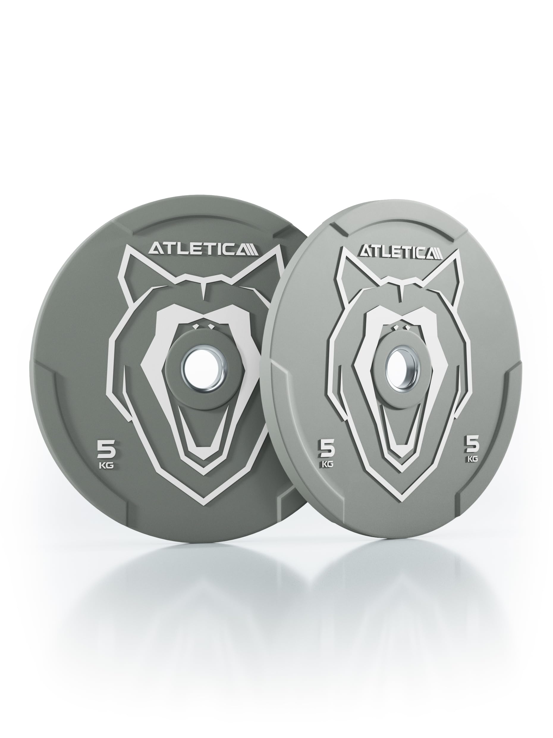 ATLETICA Animal Bumper Plates 5kg, Paar, Hochwertiger Gummi