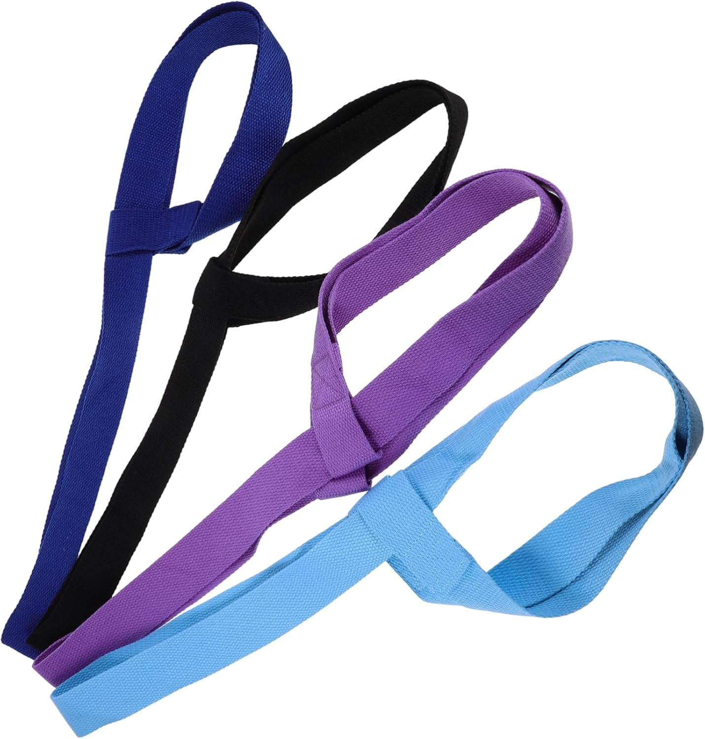 Toyvian 4Pcs Yoga Strap Multi Use Mat Carrier Sturdy Exercise Band for Stretching Fitness Activities Includes Light