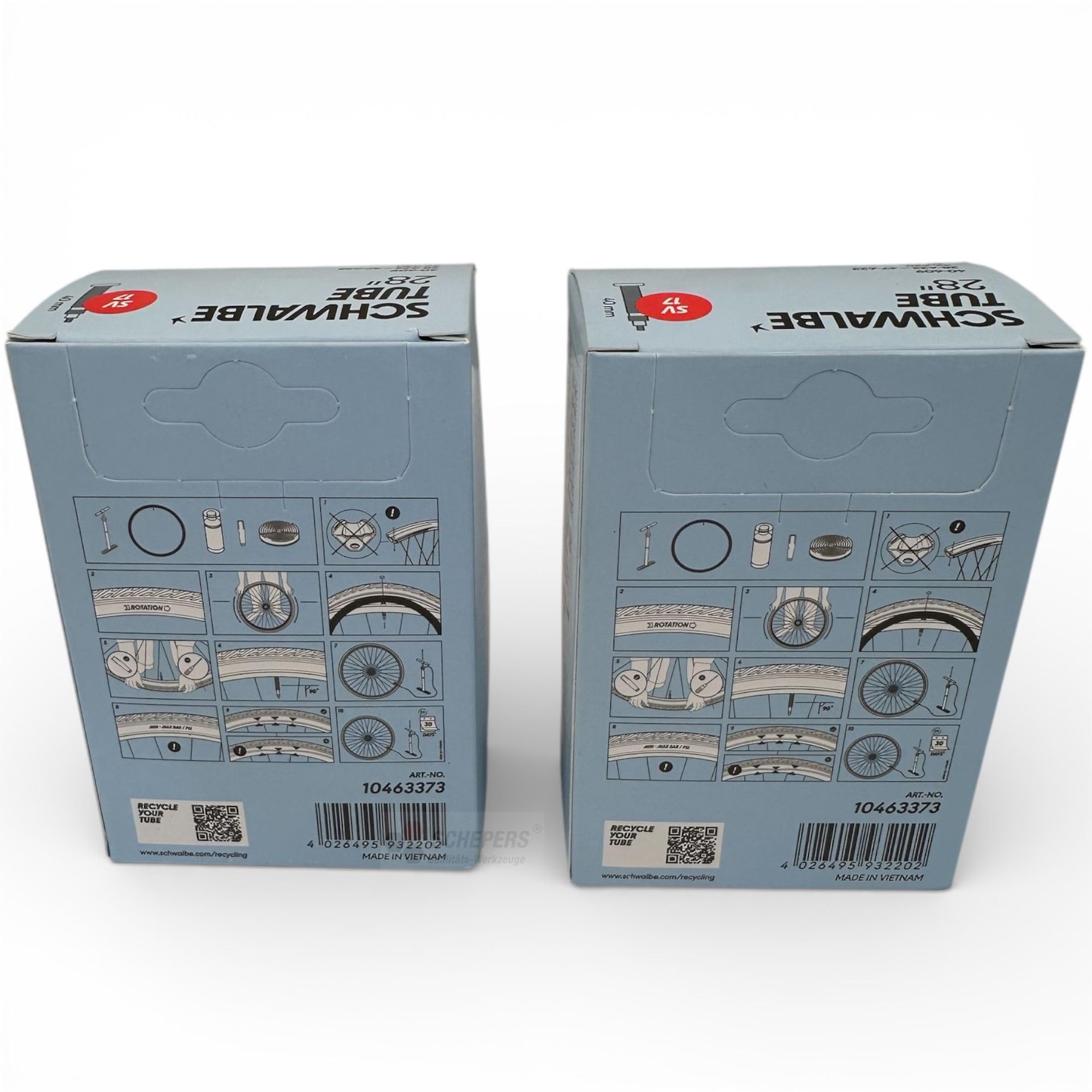 2 x wąż Schwalbe SV17 SV 17 28 x 1,2-1,75 28/47-622 w oryginalnym opakowaniu