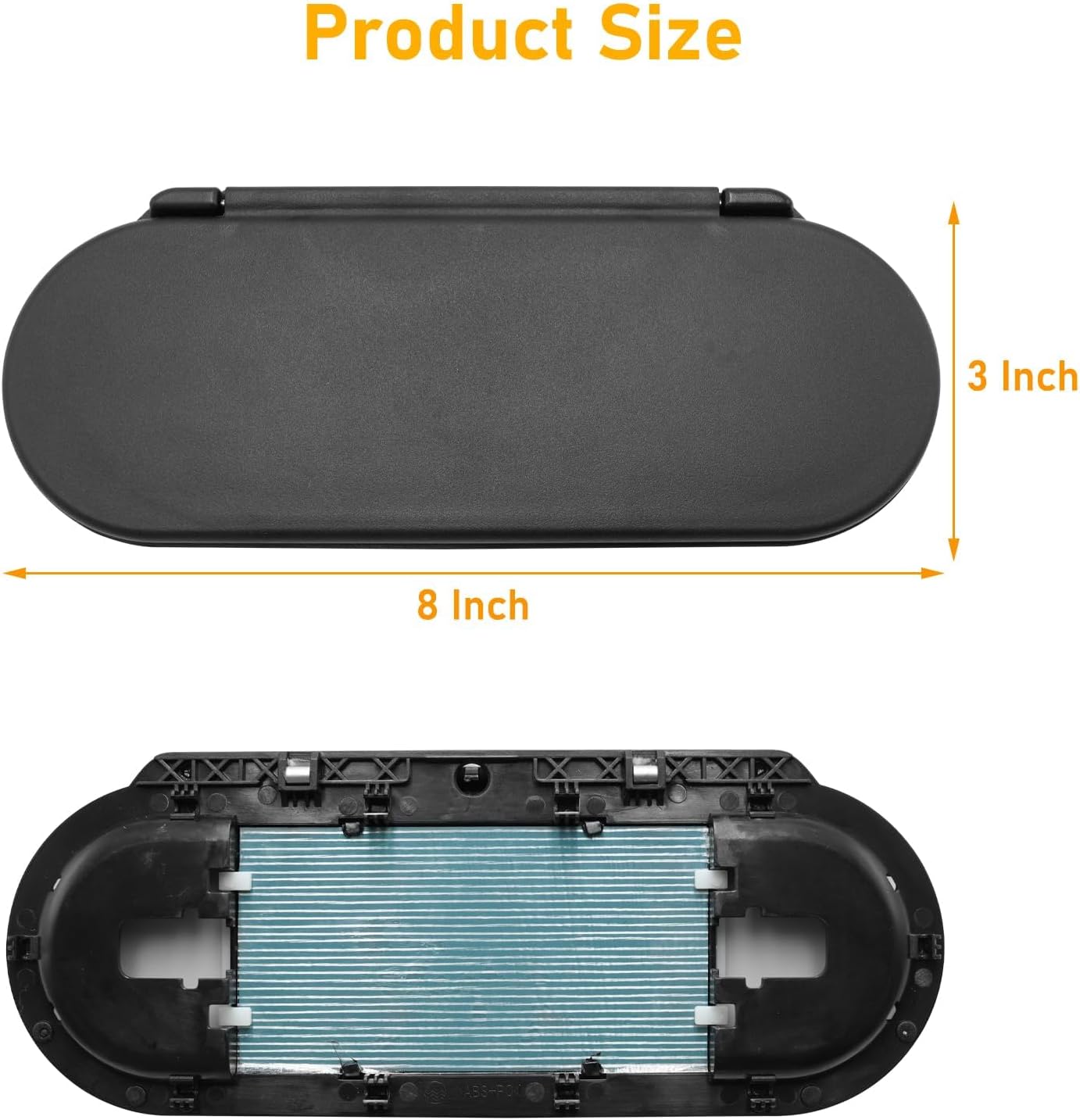Sun Visor Vanity Mirror Cover Compatible with Mini Cooper & Cooper S Clubman Hatchback Countryman F55 F56 F60 2015-2022,1PC Sun Visor Vanity Mirror Replacement for Left/Right Side,Black