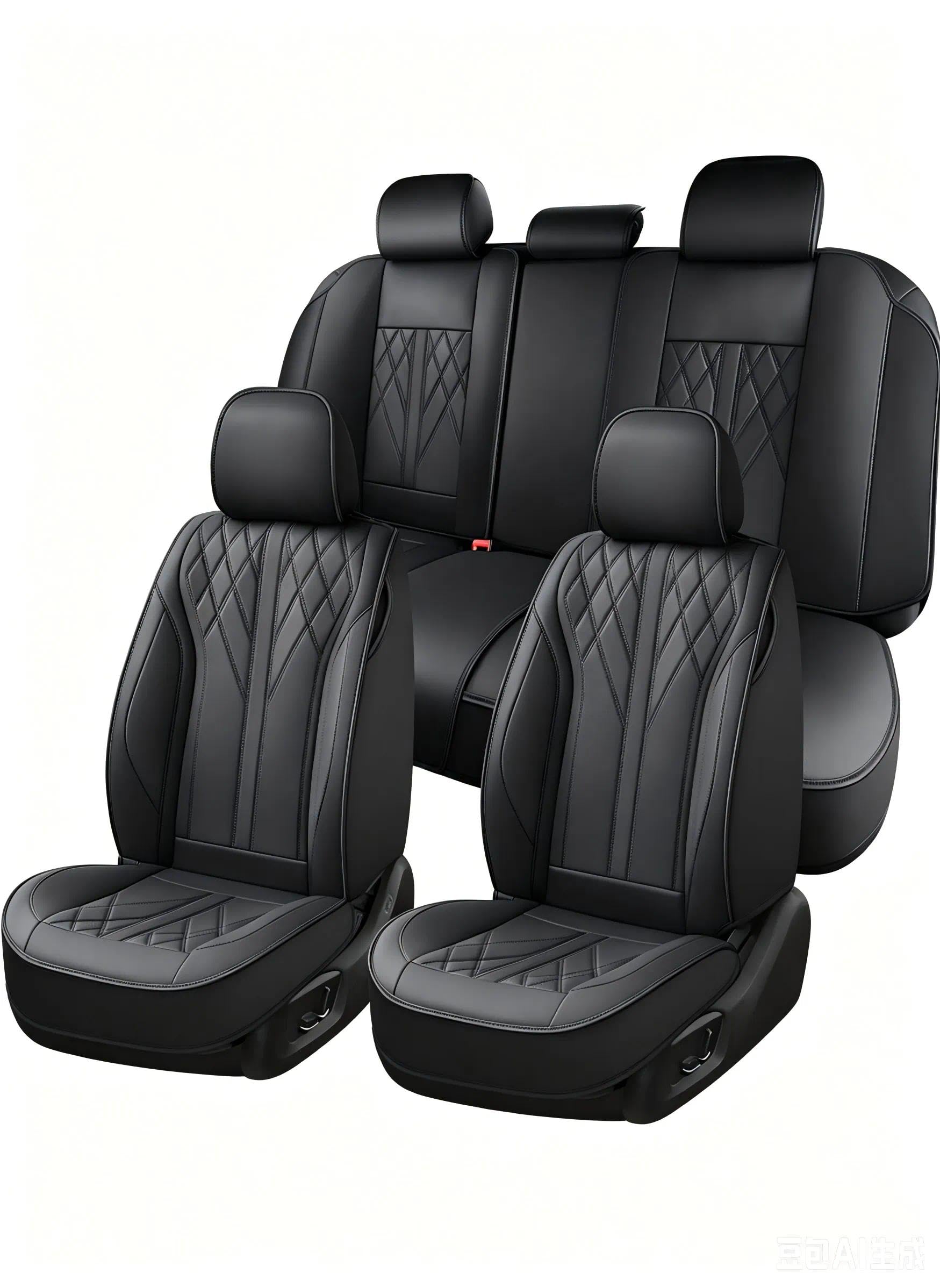 Juego completo de 5 fundas de asiento de coche de piel sintética para BMW