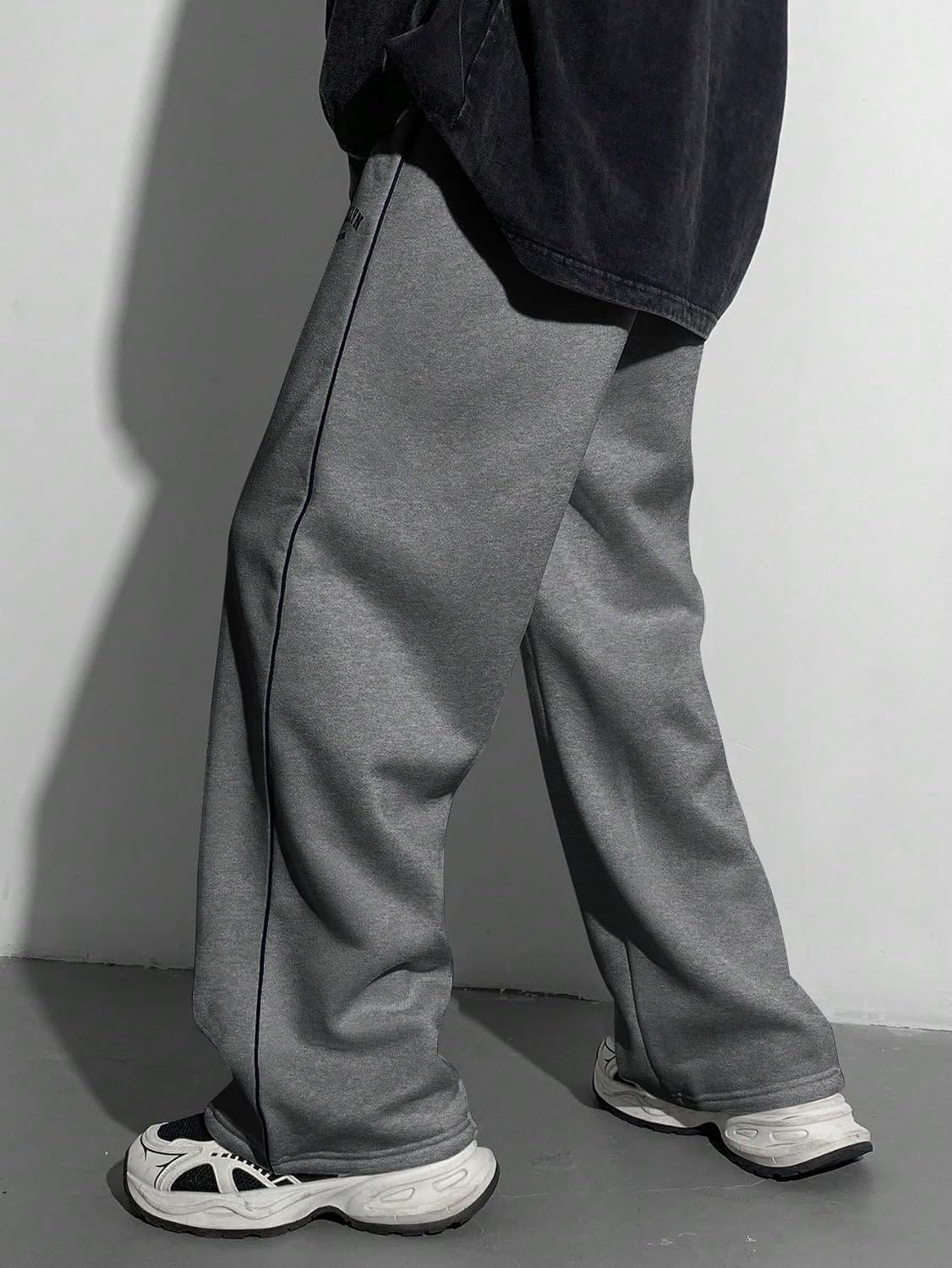 QJQ Boy's Wide Leg Elastic Sweatpants High Waisted Baggy Pants Streetwear Teen Joggers Trendy Trousers Streetwear 2026
