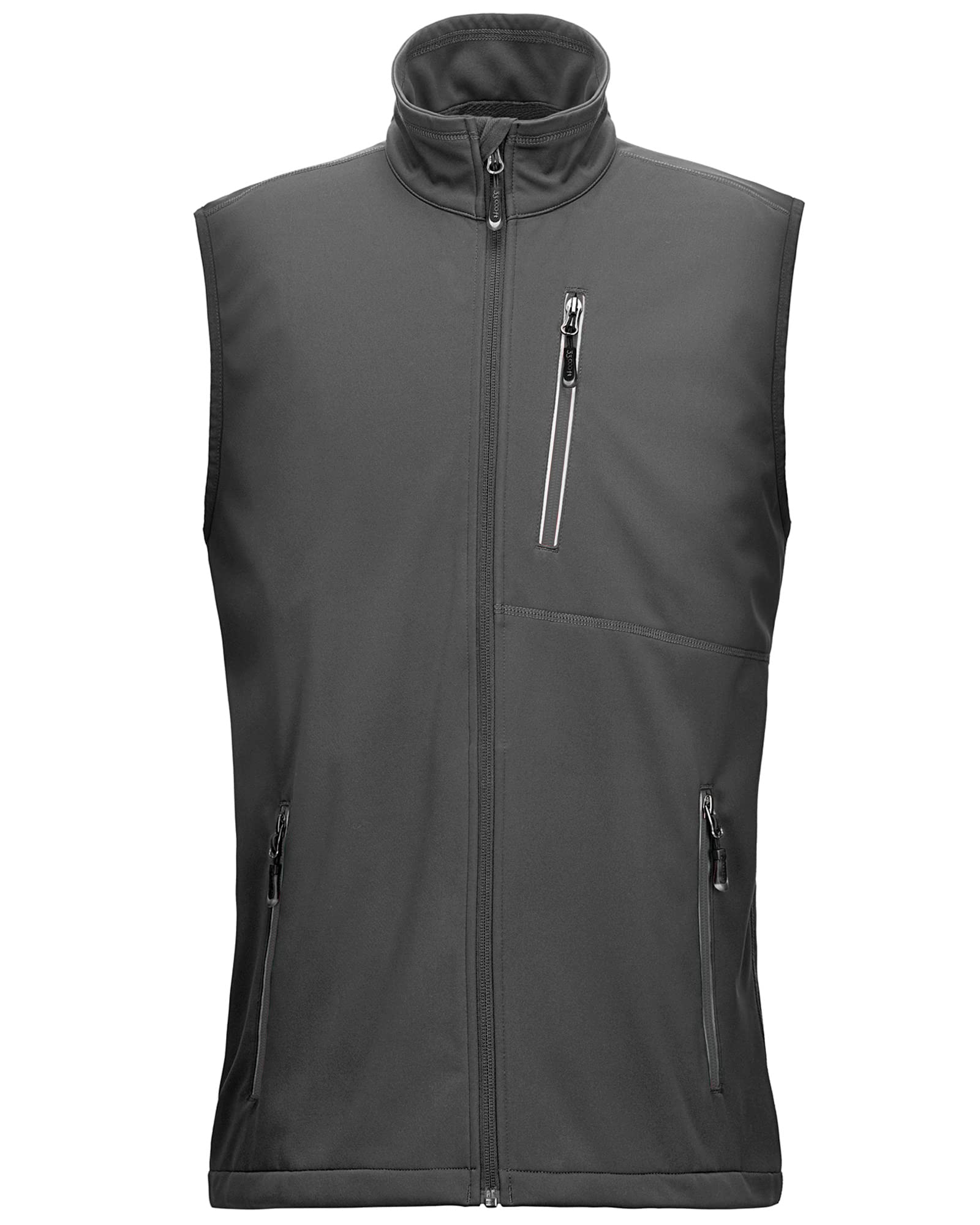Men's Windproof Lightweight Golf Vest Outerwear with Pockets, Softshell Sleeveless Jacket for Running Hiking Sports