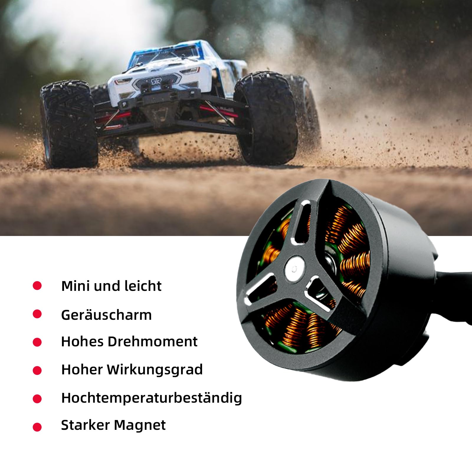 3625 Bürstenloser RC Motor 1800KV 14-poliger für RC Crawler Autos