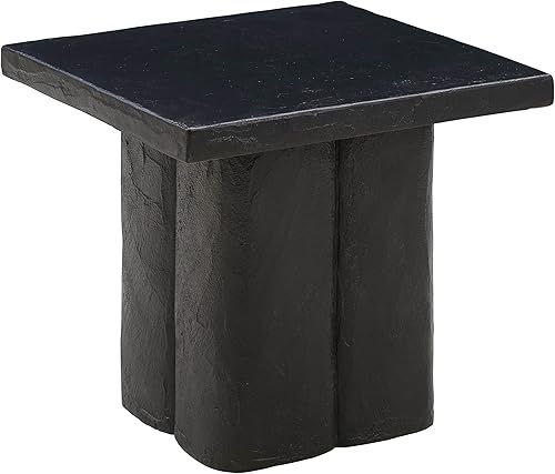 Tov Furniture Kayla Concrete Side Table (Black)