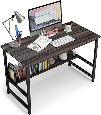 Amazon Embrace Life 平机 机 学習デスク つくえ デスク シンプルワークデスク パソコンテーブル オフィスデスク 組立簡単一人暮らし 幅80cm 奥行45cm 74cm 勉強机 ブラウン色 机 文房具 オフィス用品