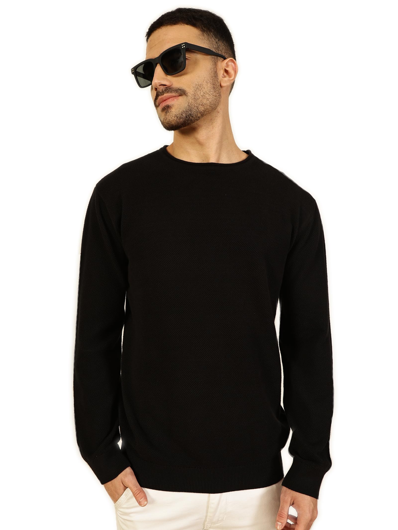 thomas scott Men's | Solid | Full Sleeve | Regular Fit | 100% Cotton | Round Neck | Casual Tshirt-picture-16