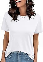 GAYHAY Women's Short Sleeve T-Shirts - Soft Stretchy Crew Neck Summer Tops for Casual Beach Vacation Outfits