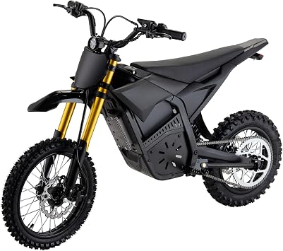 Electric Dirt Bike for Adults 3000W Peak Mid Drive Motor 14/12" Tires | 180NM High Torque Off Road Motorcycle, 35MPH Motocross Bike with Dual Hydraulic Suspension Inverted Fork, 60V Controller