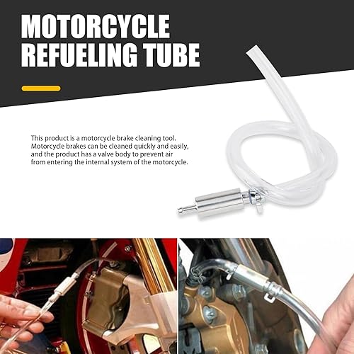 Miniatura 6 de Yumfugu Pack-2 Manguera de purga de frenos, manguera de purga de líquido de frenos con control de retorno unidireccional, manguera de repuesto de