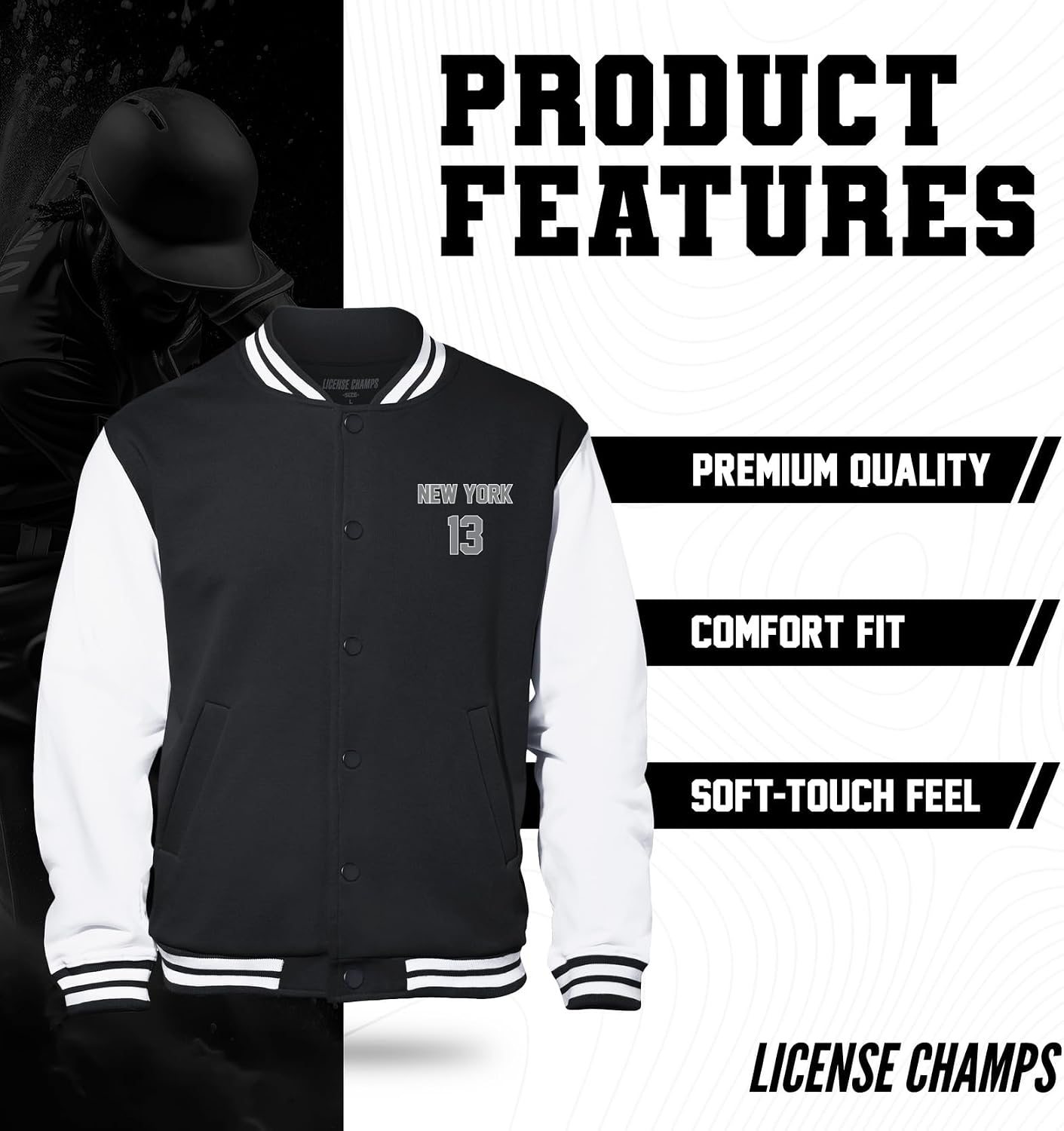 License Champs Varsity Jacket | MLB Players | Baseball Bomber Jackets