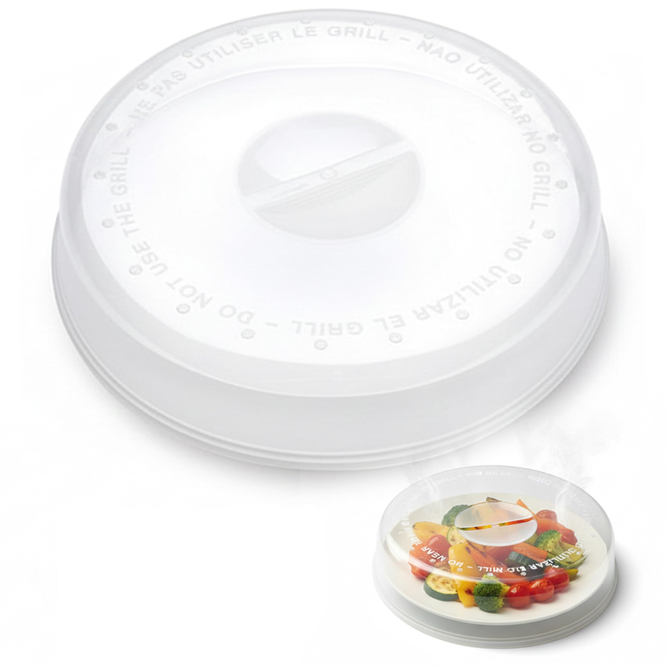Ventilated Splatter Guard - Vented Microwave Plate Cover (27.5cm)