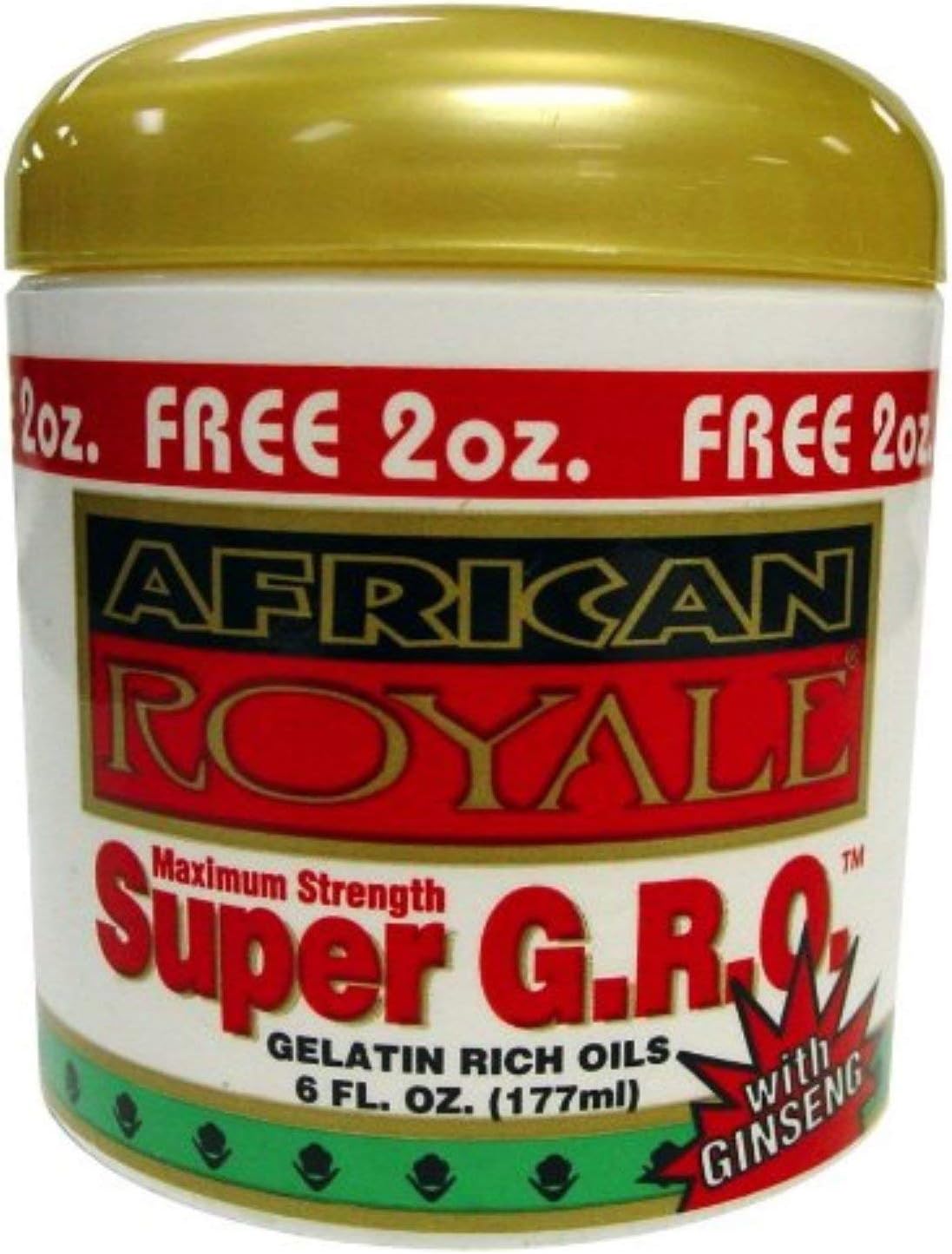 African RoyaleSuper Gro Gelatin Rich Oil, 6 oz (Pack of 2)