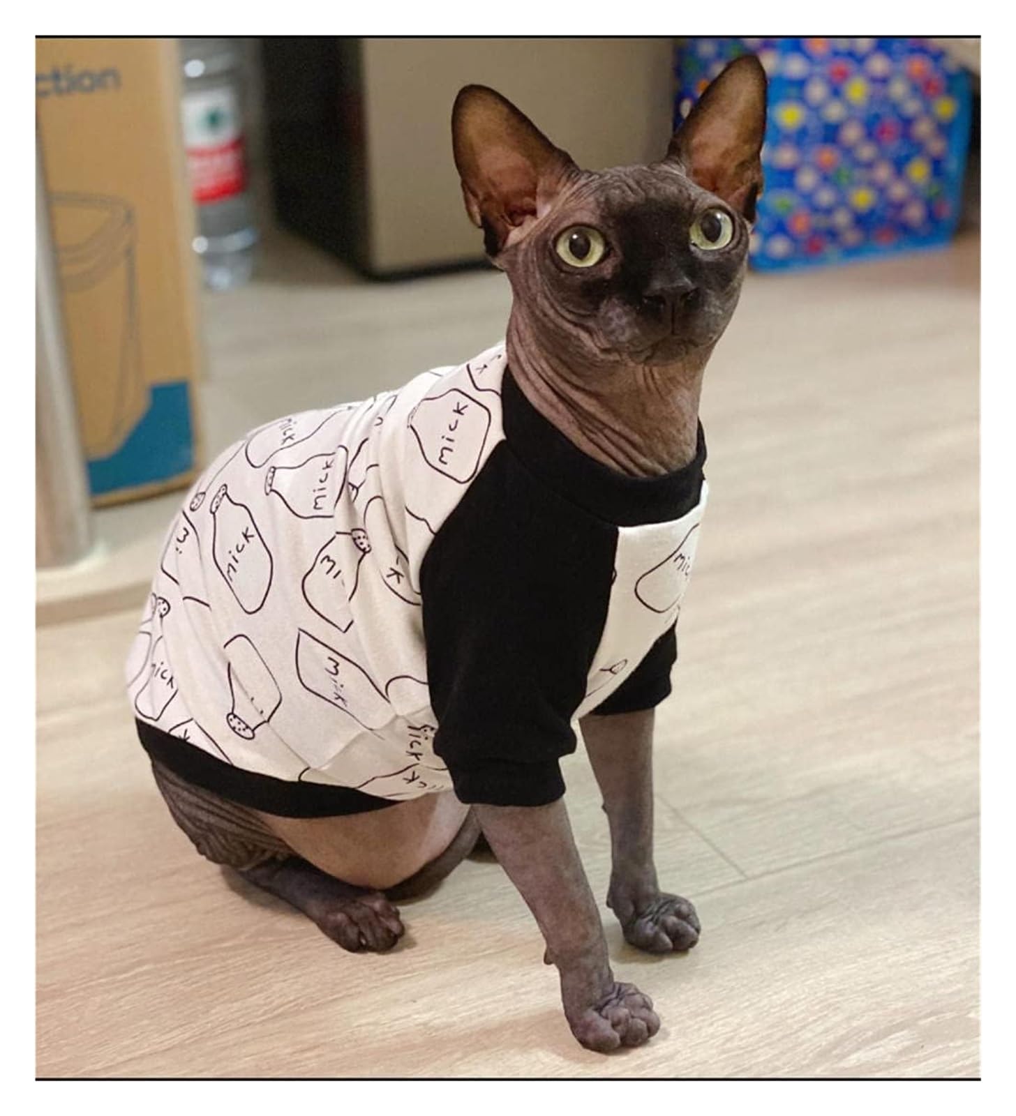 SPHYNX Mao Cat Clothes, wiosenno-letnia koszulka z kotem, Shooter Comfort,Odzież dla kotów(L)