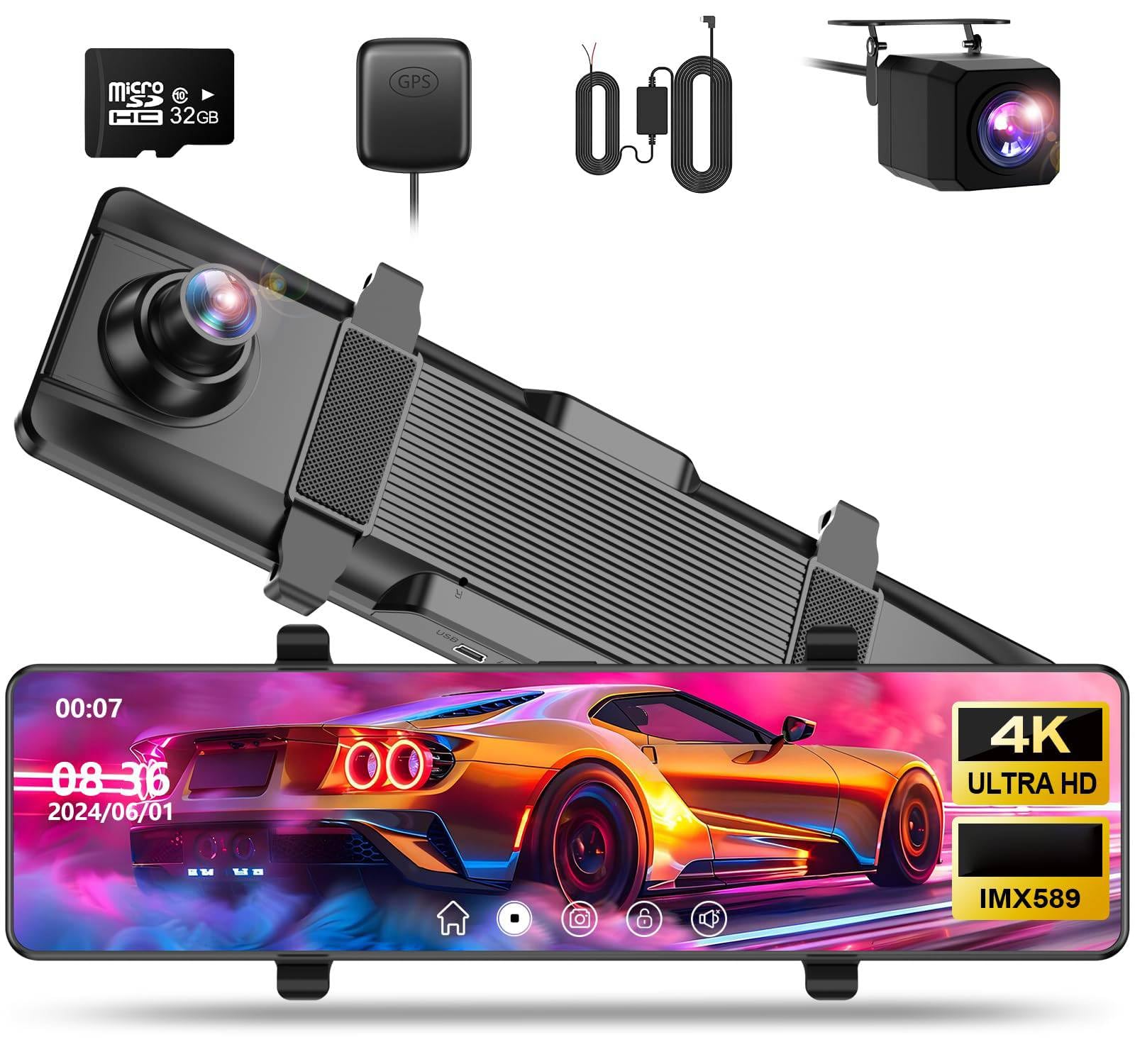 Amazon.co.jp: ドライブレコーダー ミラー型【2024年 4K画質 