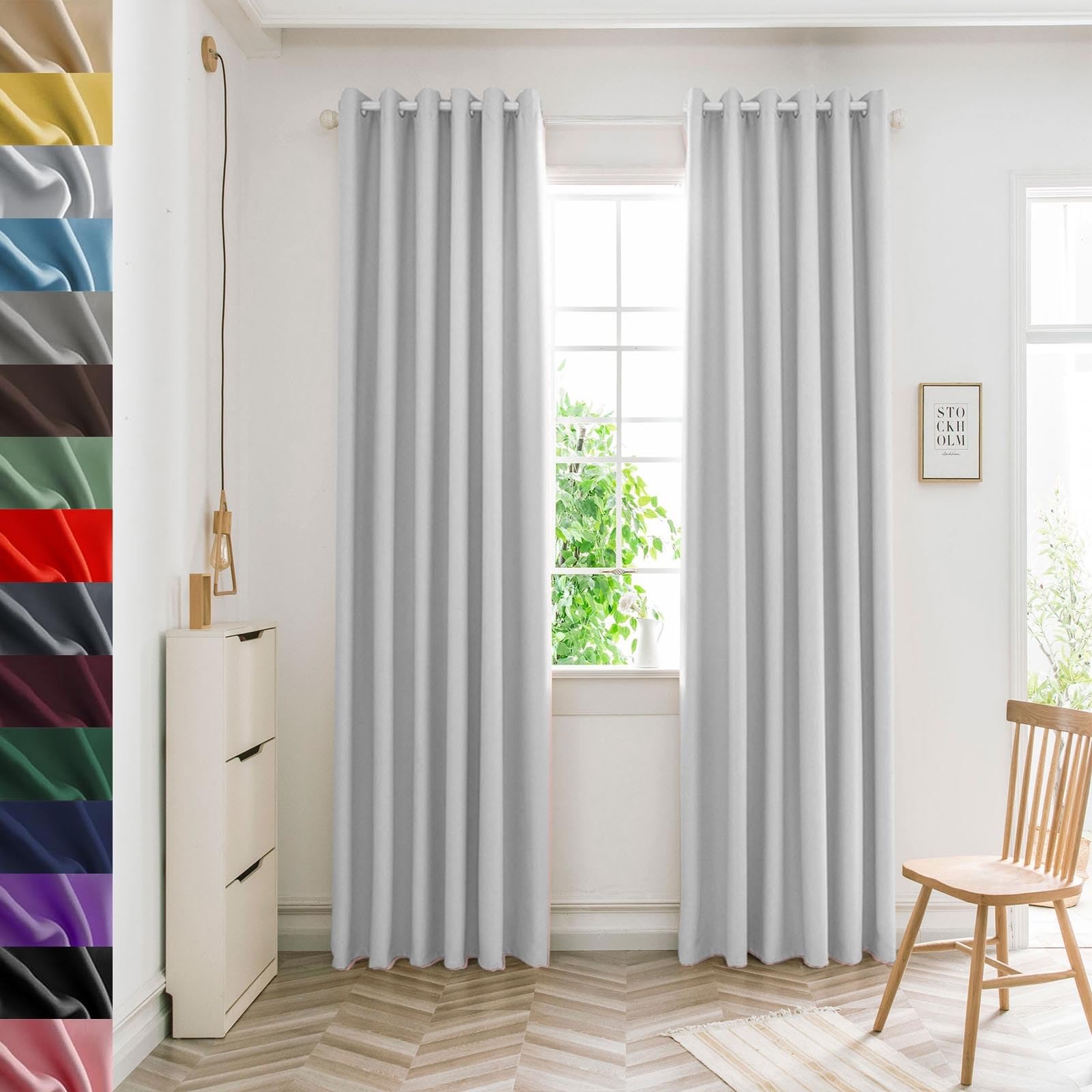 Verduisterende Gordijnen Voor de Woonkamer 80 x 160 cm Isolerend, Tegen Kou, Slaapkamer, Verduisteringsgordijn Thermische Gordijnen/Raambekleding Voor Ramen, Balkon, Bruiloft, Donkergroen