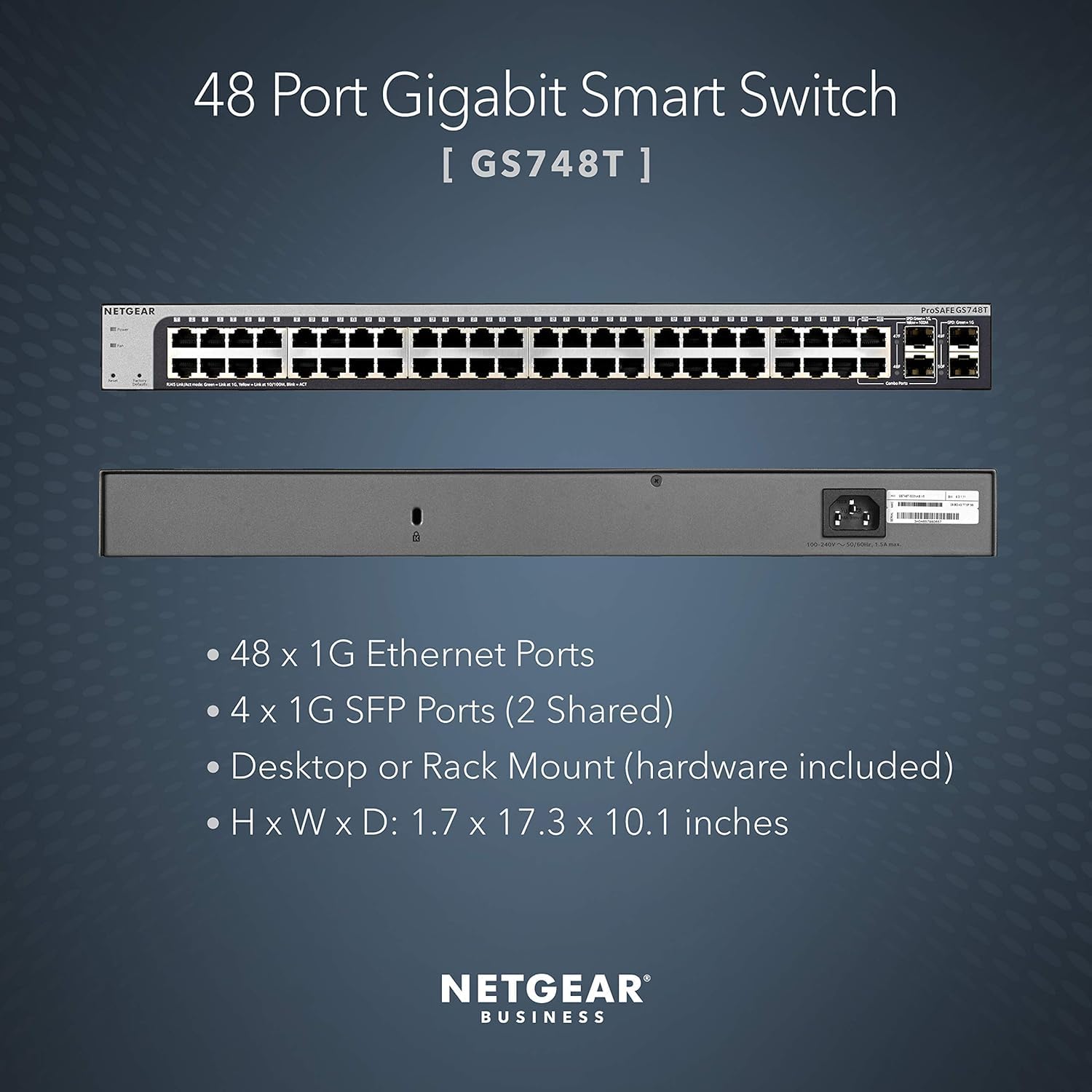 NETGEAR ProSAFE GS748T 48ポートスイッチ Netgear ProSafe GS748T 48-Port Gigabit Switch - IP Phone
