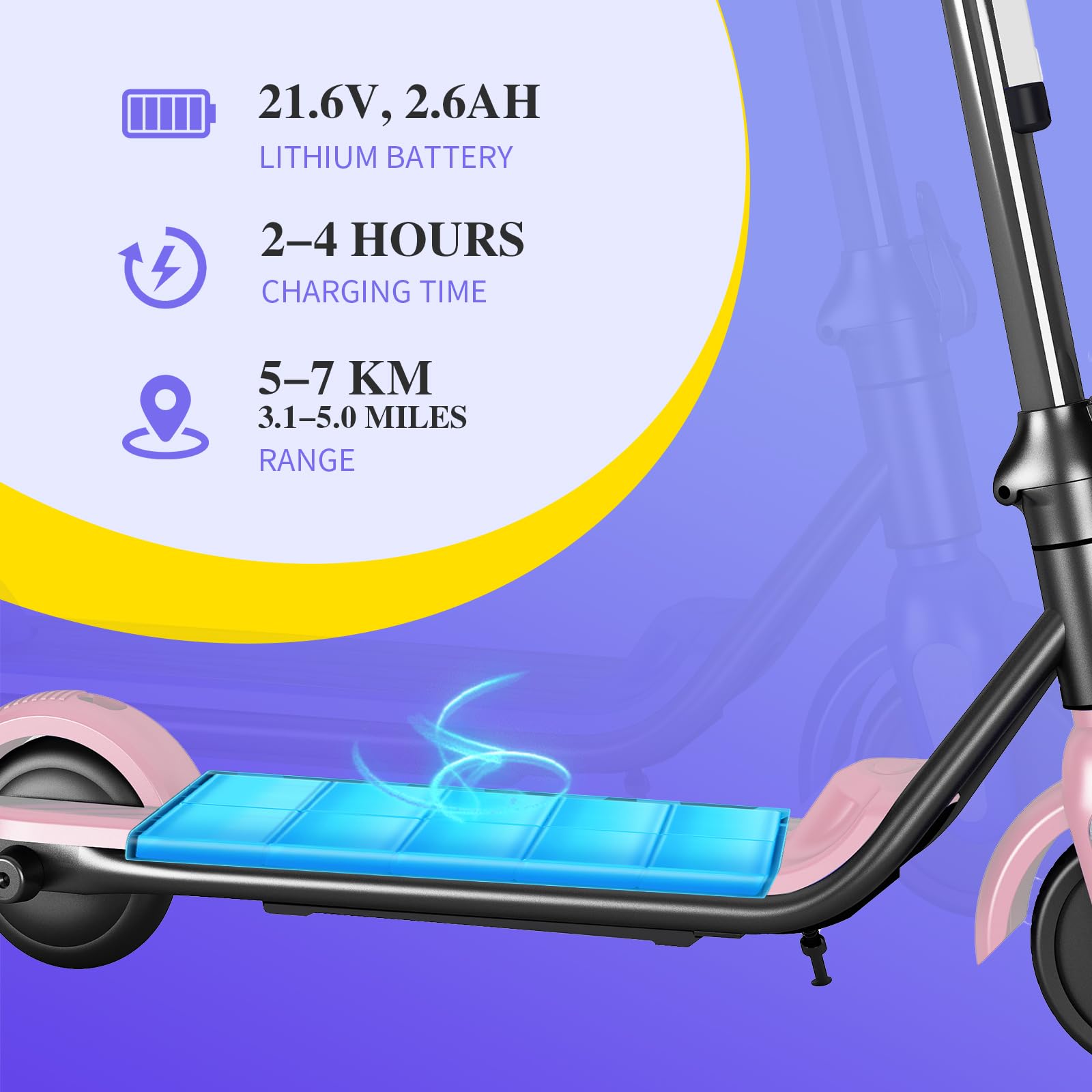 Monopattino Elettrico Bambini 6-12 Anni | Pieghevole con Freni Doppi | 12 KM/H, Autonomia 5-8 KM | Luci LED Colorate & Display Ragazzi | Conforme CE