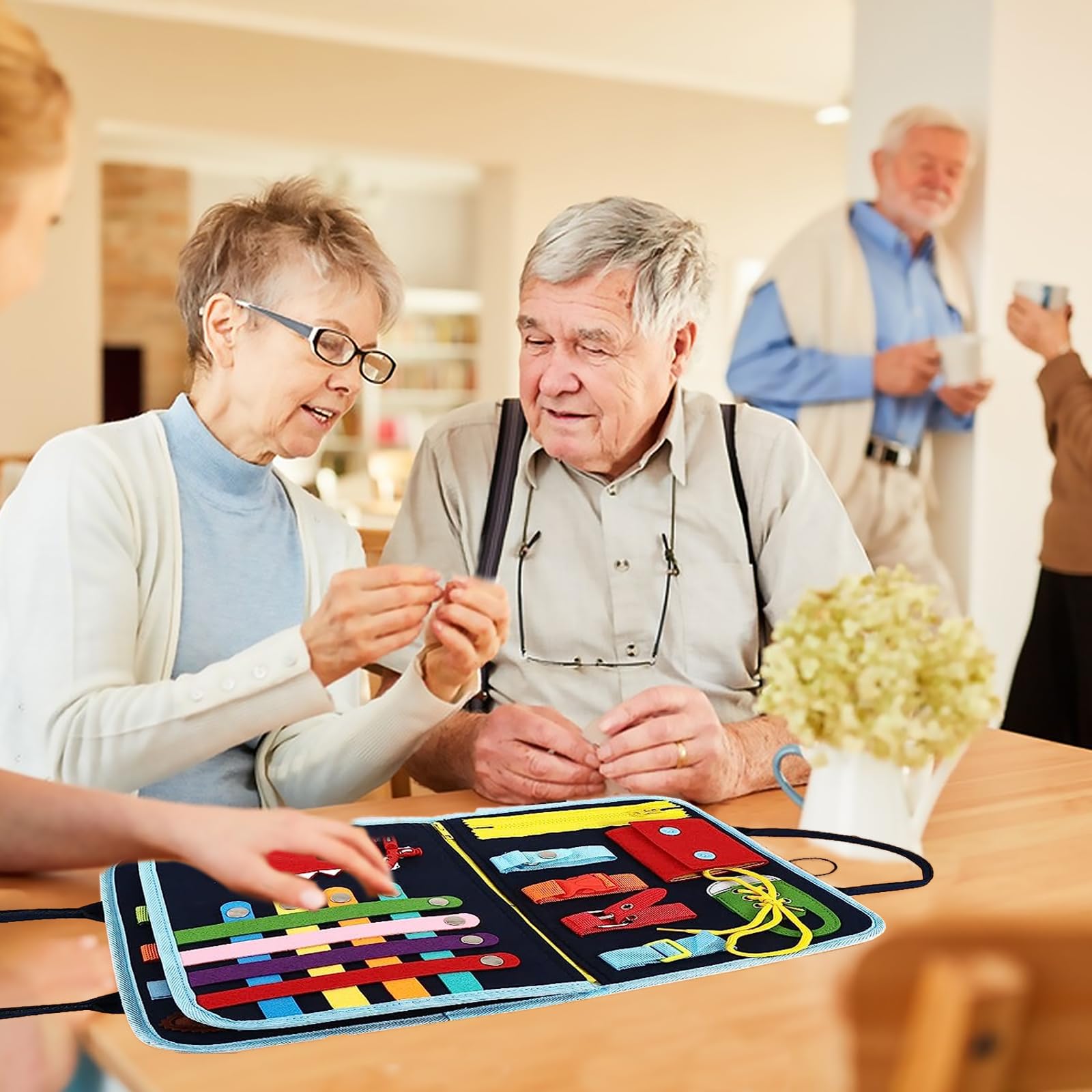 Coperta per Bambini per Demenza, Anziani e Demenza Occupazione Giochi per Mani per Demenza Coperta Sensoriale Regali per Demenza per Demenza di Alzheimer Autismo di Asperger