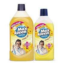 Maxkleen Wipro Disinfectant Surface & Floor Cleaner Liquid, Citrus, 975ml + 500ml free|Suitable