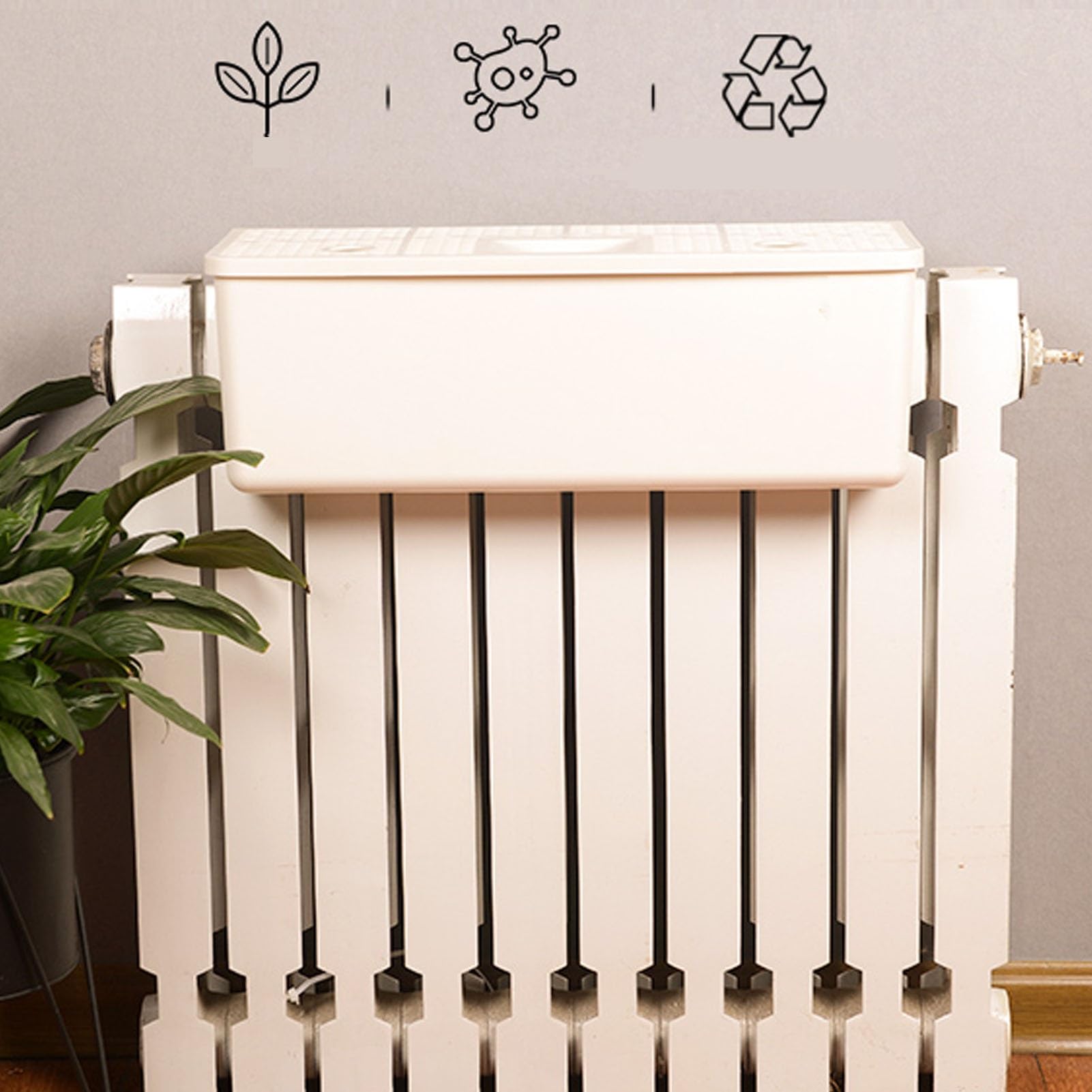 Heizkörper Top-Fill Verdunstungs-Luftbefeuchter, sichtbarer Wasserstand, einfache Installation, leise, für trockene Winterluft