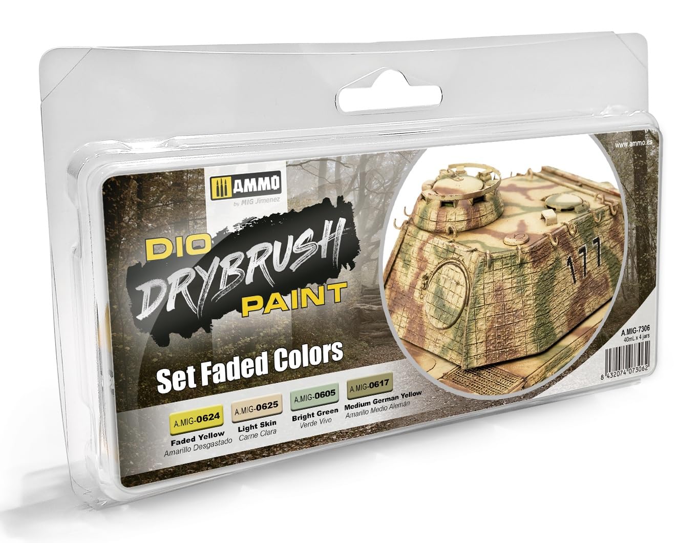 Drybrush Set Faded Colors Ammo By Mig - MIG7306